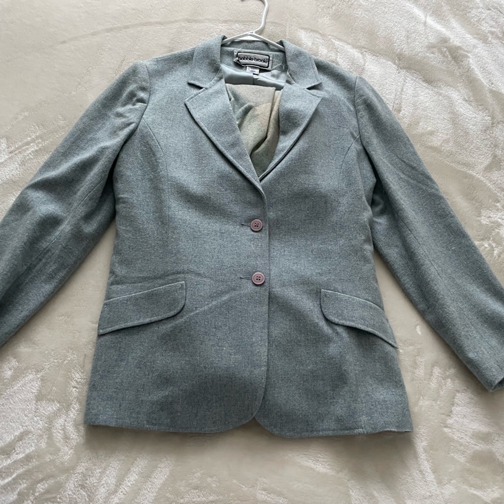Vintage Wool Bobbie Brooks Light Blue Blazer